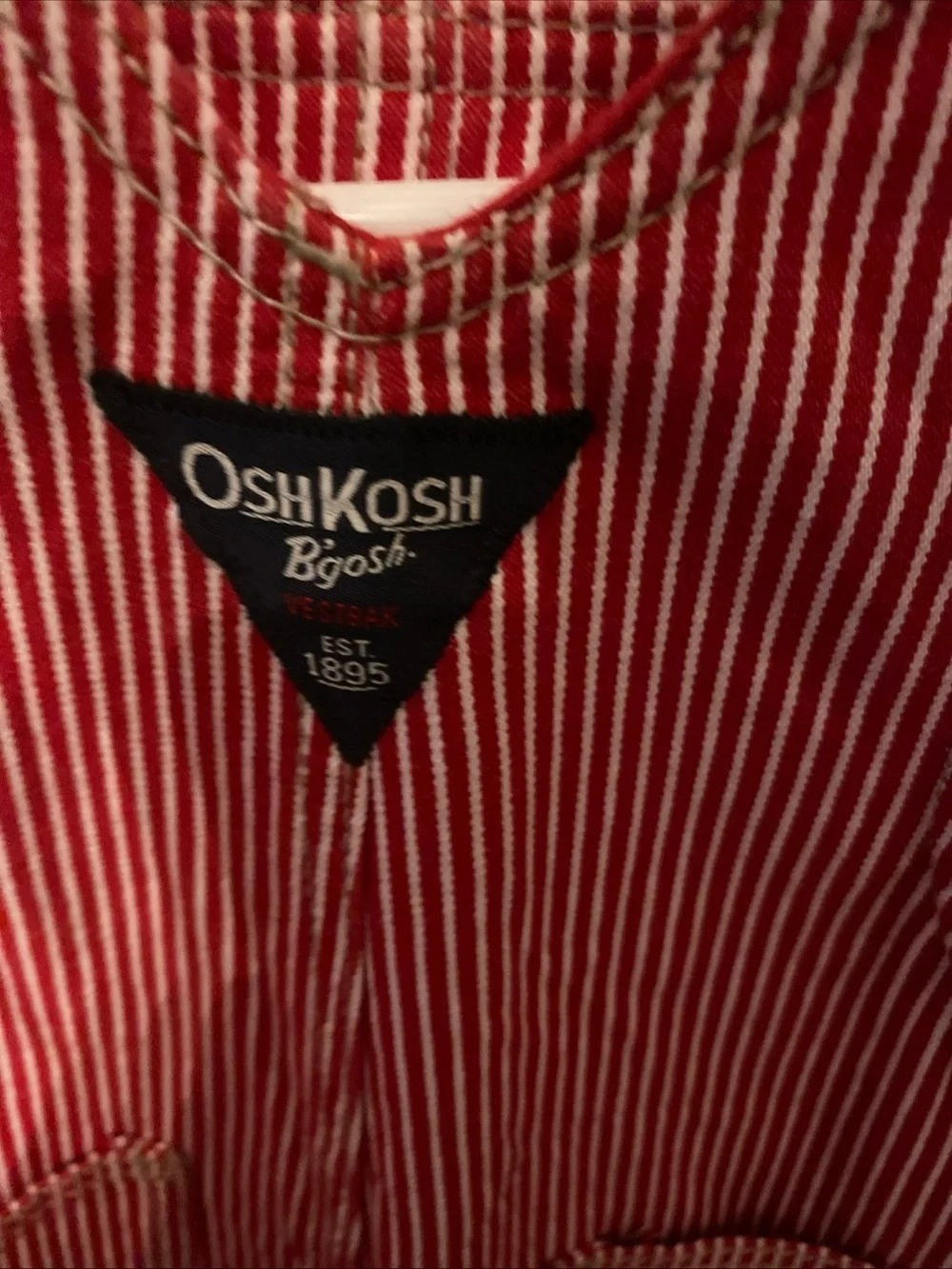 OshKosh B'gosh Red and White Stripe Toddler Overalls